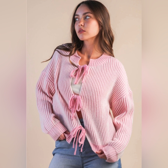 Large Hearts Entwined Cardigan Sweater-NWT - Picture 2 of 9